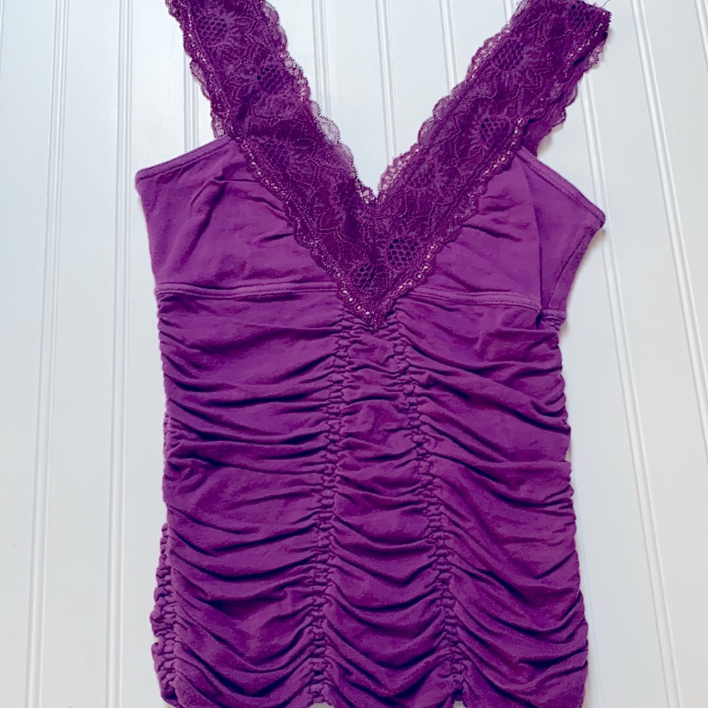 Free People Purple Plum Lace Tank - XS/TP - great condition